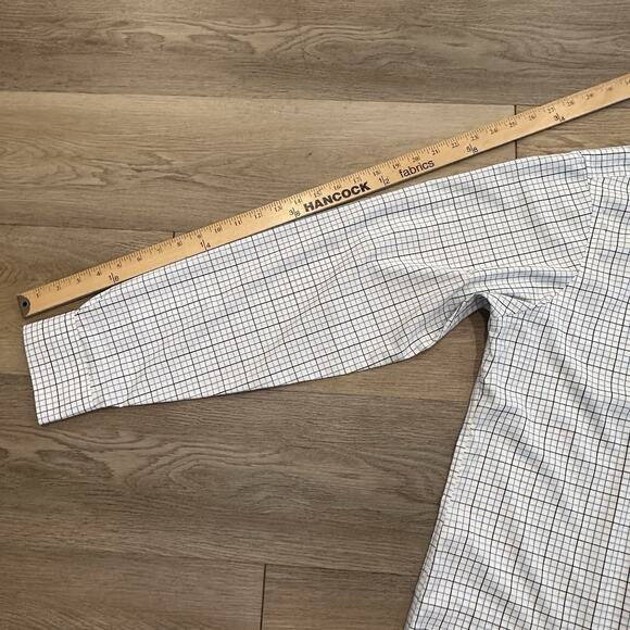 Nautica NWT Classic-Fit Wrinkle-Resistant Plaid Button-Down Shirt Blue Plaid XL - Picture 6 of 12